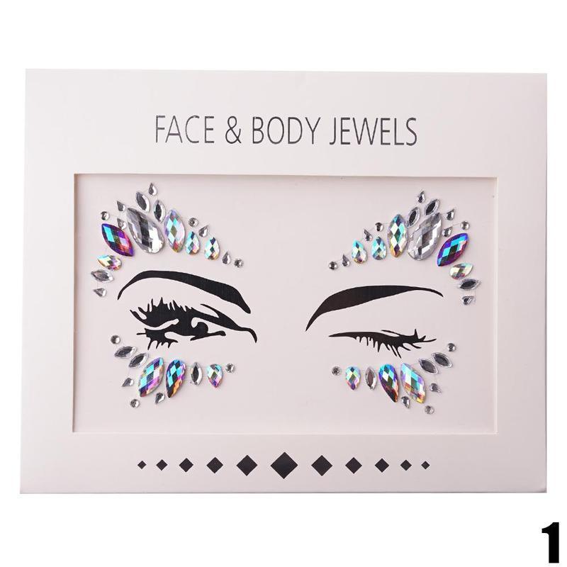 Temporary Facial Rhinestone Tattoo Stickers