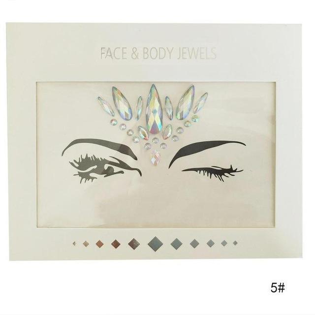 Temporary Facial Rhinestone Tattoo Stickers