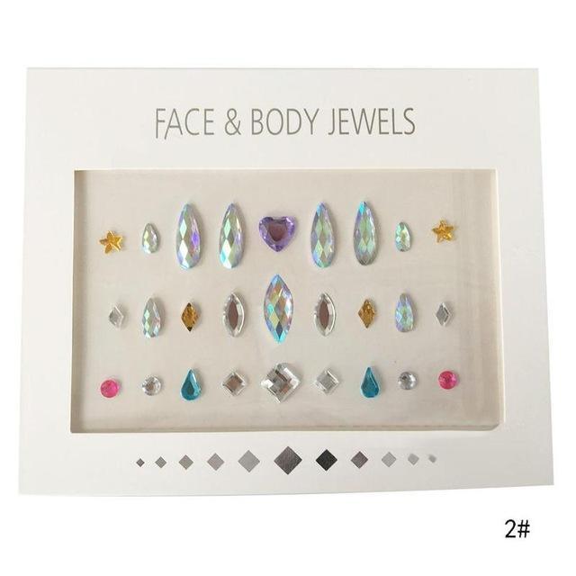 Temporary Facial Rhinestone Tattoo Stickers