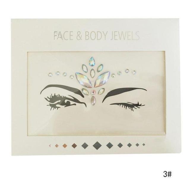 Temporary Facial Rhinestone Tattoo Stickers