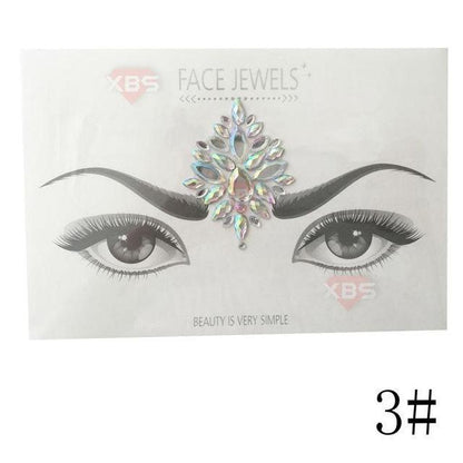 Temporary Facial Rhinestone Tattoo Stickers