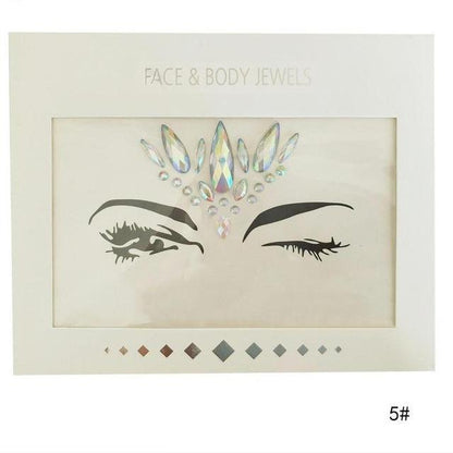 Temporary Facial Rhinestone Tattoo Stickers