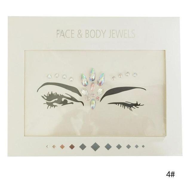 Temporary Facial Rhinestone Tattoo Stickers