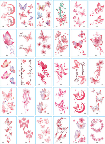 A set of 30 tattoo stickers