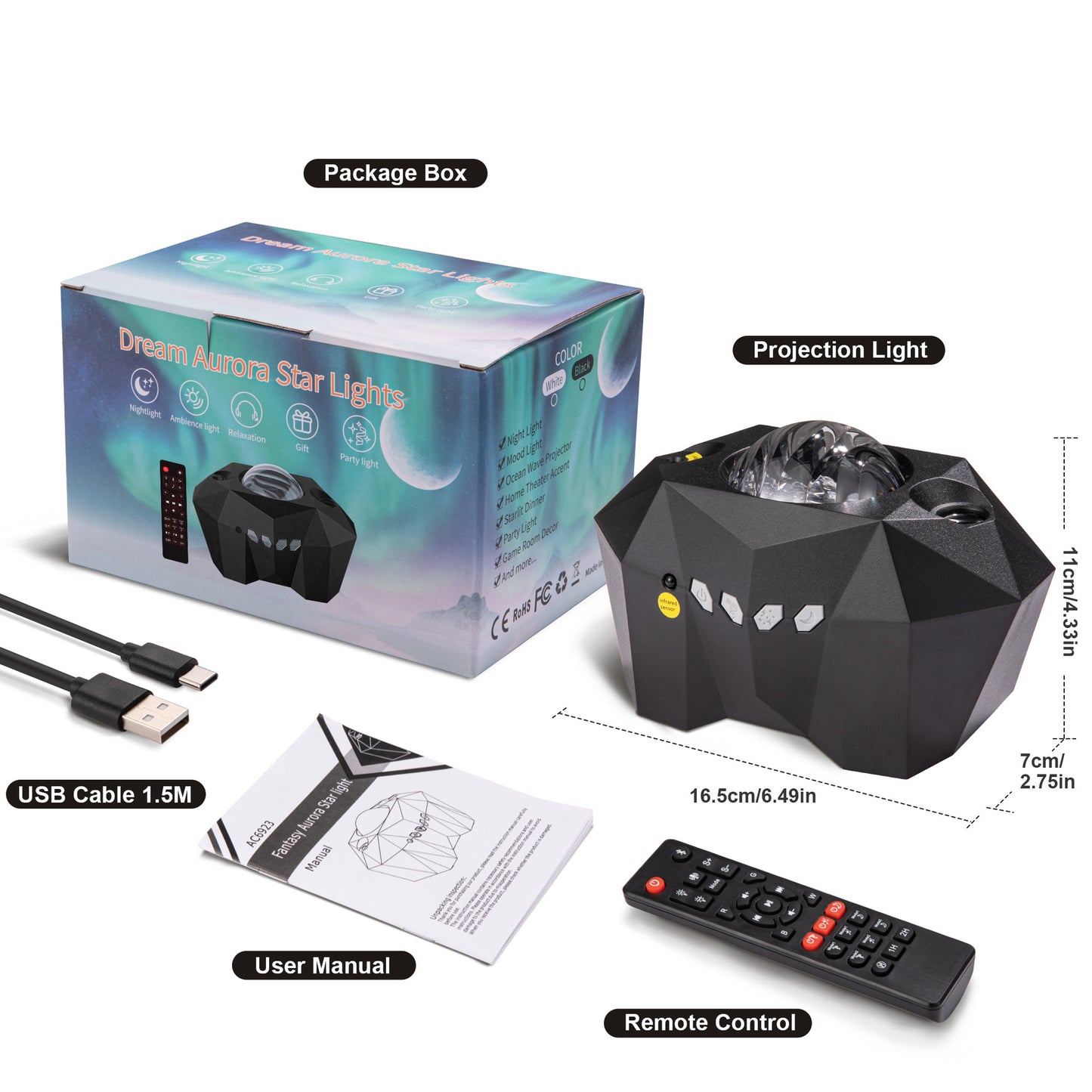 Halloween Led Dream Aurora Borealis Ocean Star Light Projector