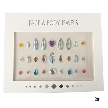 Temporary Facial Rhinestone Tattoo Stickers