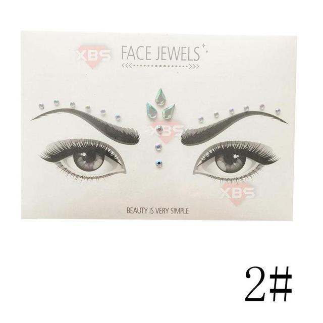 Temporary Facial Rhinestone Tattoo Stickers