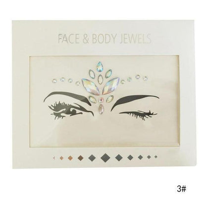 Temporary Facial Rhinestone Tattoo Stickers
