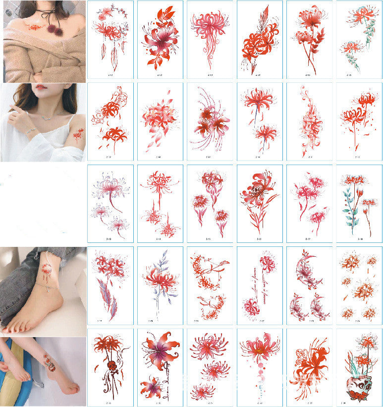 A set of 30 tattoo stickers