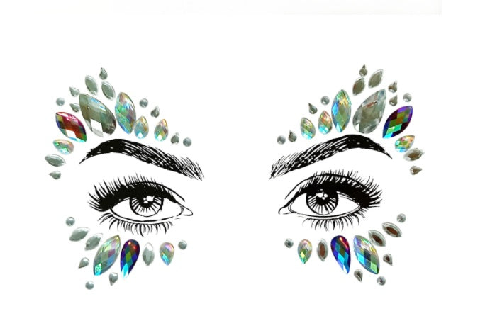 Temporary Facial Rhinestone Tattoo Stickers