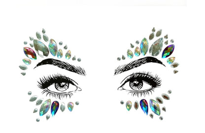 Temporary Facial Rhinestone Tattoo Stickers
